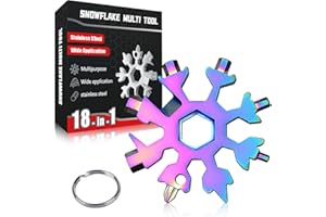 LZY 18 in 1 Snowflake Multi Tool,Christmas Gifts for Men,Camping Multi Tool,Keychain Multitool Personalised Gifts for Men,Outdoor Travel Camping Adventure Tools,Funny Birthday Gifts for Men(Color)
