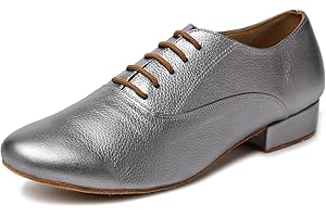 MINITOO Mens Boys Lace-up Comfortable Latin Salsa Ballroom Dance Shoes