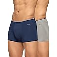 XYXX Men's Uno Micromodal Regular Fit Solid Antimicrobial Trunks with No Marks Waistband (Pack of 2)