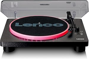 Lenco LS-50LEDBK audio turntable Belt-drive audio turntable Black