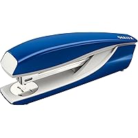 Leitz Büroheftgerät aus Metall, Für 40 Blatt, Inkl. Heftklammern, Ergonomisches Design, Blau, NeXXt-Serie, 55040035
