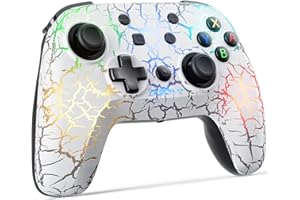 FLIEEP Switch-Controller, Wireless Pro Controller für Switch/Switch OLED/Switch Lite, 9-farbig einstellbarer LED-Wireless-Switch-Controller mit APP Anpassung/Turbo/Makro/Vibration/Bewegungssteuerung