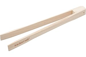 KITCHENCRAFT KC BLUE Kitchen Craft - Pince à Toast en Bois, Aimant Magnétique Intégré, 25 cm