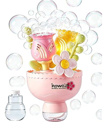 Machine à Bulles électrique – Forme De Fleur De Lotus, LED, 10 Buses, Pour Fêtes Et Mariages