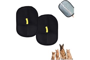 Mizijia 2pcs Gant Ramasse Poils Animaux, Gant Poil Chat, Gant Anti Poils Animaux Vetement, Reusable Double Sided Electrostatic Pet Hair Remover, Animal Remover for Cats, Dogs, Rabbits, Small Animals
