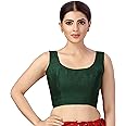 Studio Shringaar Women's Readymade Art Silk Sleeveless Saree Blouse