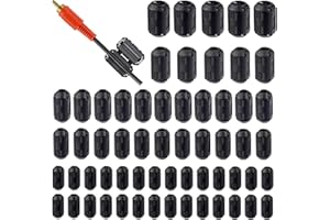 HUAREW 5 Werte 60 Pcs Schwarz Clip-on Ferrit Ring Kern RFI EMI Rauschunterdrücker Kabel Clip für 3mm 5mm 7mm 9mm 13mm Durchmesser Kabel