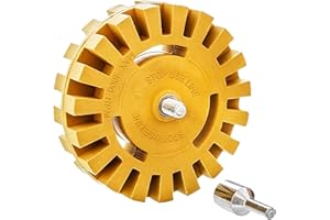 CANOPUS Très Épais (26mm) Roue de Gomme Pour Autocollants, 10cm Dia gomme pour adhesif, Décalcomanies Adhésives en Vinyle Autocollants, Gomme Carrosserie pour voitures avec Adaptateur de Perceuse