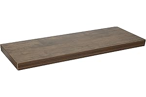 HERSIG - Estantes de Pared - Baldas Flotantes Pared - Estantería Flotante Madera - Baldas para Salones, Dormitorio - Estantes Flotantes Decorativos - Fijación Oculta - MAX 10 kg - Marron - 80x23,5 cm