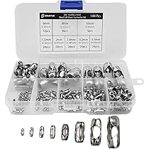 Sourcing Map Boule Chaîne Connecteur Fermoirs, Inoxydable Acier Remplacement Cordon Connecteur Pour 2.4/3.2/4.5/6mm Boule Perlée Chaîne, Argent Paquet De 160