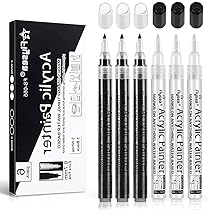 Pennarelli Acrilici Punta Fine 0,7mm - 18 Colori Impermeabili Per Pietra, Ceramica, Legno - Foto 7