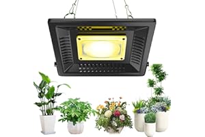 Profey Grow Light, Lampada per Piante P200, Luce di Coltivazione A Spettro Completo Impermeabile IP67, con 4 Catene per Appendere, Altezza E Angolazione Regolabili, Ultra-Sottile Luci per Piante