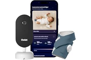Owlet Dream Duo (3rd Gen) – Medically-Certified Smart Baby Monitor with Sock & HD Video Cam, Tracks Pulse Rate, Oxygen & Sleep, 2K HD Video, Cry & Motion Alerts, Temp Monitoring