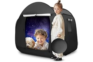 DOEDOEFONG Tente Sensorielle, Occultante Tente Pop up de Jeu pour Enfants,Jardin Cabane Enfant Interieur Maison Enfant Exterieur pour Autisme, SPD avec Sac de Transport de Voyage 90CM