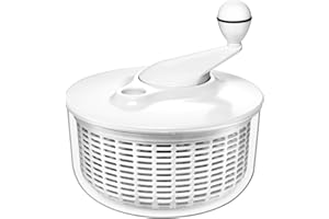 Silit Salatschleuder 25 cm, Kunststoff, Kunststoffsieb, Kurbelmechanismus, spülmaschinengeeignet, weiß