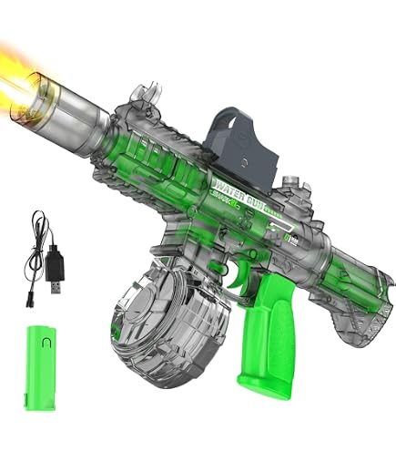 AMUSEMENT AQUATIQUE - Bataille d'eau, pistolet à eau électrique, pistolet à eau automatique, tir à longue