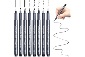 ‎APOGO APOGO 8 Kalligraphie Stifte set Handlettering Stifte Kaligraphiestifte set, Pinselstifte Schwarzer Stift für Calligraphy Anfänger Hand Lettering Zeichnen Bullet journal, Schönschreibfüller Brush Pen