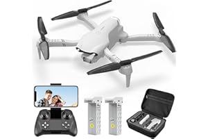 4DRC F10 Drone Pliable avec Caméra 1080P pour adultes,Quadricoptère HD FPV Télécommandé Cadeau Jouet,Vol de Trajectoire,Contrôle de l'application,Maintien de l'altitude,2 Batteries,Étui de transport