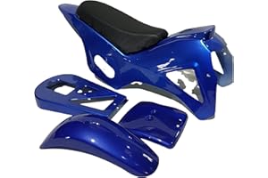 ORANGE IMPORTS FMD04 Blue Mini Dirt Bike Fairing Kit 5 Part Set with Seat