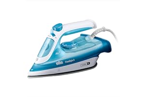 Braun FreeStyle 3 FI3144BL, Plancha de Vapor con Tecnología FreeGlide 3D, Suela SuperCeramic, Ultimate FastClean, Apagado Automático, Depósito 270 ml, 2700W, Azul
