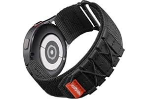 Bandletic Nylonowy pasek kompatybilny z zegarkiem Samsung Galaxy Watch 6, 5, 4, 7, 40 mm, 44 mm, Watch 6 Classic 43 mm, 47 mm, Watch 5 Pro 45 mm, Watch 4 Classic 42 mm 46 mm, Active 2, Watch 3 41 mm,