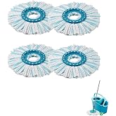 Frogetu 4 Pieces Replacement Mop Heads Compatible with Leifheit Clean Twist Disc Mop, Replacement for Microfibre Mop, for Lei