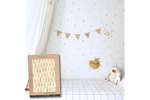 TRESXICS Pegatinas Pared Decorativas Infantiles Gotas Acuarela, 59 Piezas, Vinilo Adhesivo Pared Original y Duradero, Efecto de Papel Pintado Infantil, Fácil Aplicación y Removible (Amarillo)