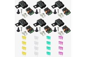 GTIWUNG Set di 6 Portafusibili Impermeabili per Fusibili ATO ATC, In-Line ATO/ATC Portafusibili, per Veicoli Automobilistici Marini