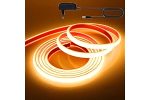 HEGEHE - 12V COB LED strisce al neon [3 metri, bianco caldo 3000-3500K], IP68 impermeabile, 320 LED/m flessibile FCOB LED Nastri CRI90+, tagliabile ogni 2,5cm, decorazione domestica