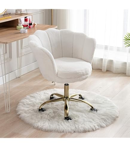 Fauteuil Ergonomique Fabriqué à Partir D'un Tissu Velours Teddy Haut De Gamme Offrant Un Confort Exceptionnel Fauteuil Multifonctionnel Moderne White 91725475