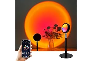‎GY GY Mesh Sunset Lamp,Smart Sonnenuntergang Lampe mit Bluetooth Mesh Technologie,360°Sunset Projektionlampe Farbwechsel mit Musiksynchronisation Lampe für Tiktok,Wohnzimmer-Dekoration, APP Control