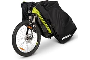 SPEEZEO Bike Cover for Outside Storage Premium 210T fabric 100% Waterproof with Anti-Theft design-Fit for Mountain and Road Bikes Up to 29 Inch with Firm Lock Holes-Dust and UV Protection (Pack of 1)
