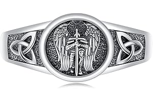 CHENGHONG Anello vichingo da uomo in argento 925 anelli regolabili gioielli vichinghi celtici runa amuleto gioielli regalo di compleanno per uomini..