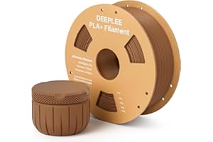 ‎DEEPLEE DEEPLEE PLA+ Filament 1.75mm, PLA Plus 3D Drucker Filament, Maßgenauigkeit +/- 0,02 mm, Filament 3D-Druckmaterialien, Braun 1kg (2,2lbs)
