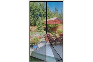 DUNSOO Mosquitera Puerta Magnetica 90x190 cm, Mosquiteras para Puertas Exteriores Tejido Súper Fino, Cortina Mosquitera Cierre Magnético Automático Que, Fácil de Instalar para Estudio Dormitorio Balcón