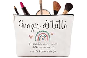VIVAJOY Regalo Grazie - Regali per Ringraziare Persone Speciali Regalo Donna Utile, Pochette Donna Trucchi, Regali di Gratitudine per Insegnanti, Capi e Colleghi.