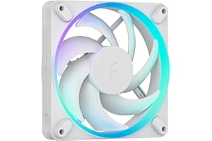 Fractal Design Momentum 12 RGB-Silent PC Case Fan-120 mm-ARGB Gen2-16 LEDs-Liquid Crystal Polymer LCP blades-FDB Fluid Dynamic Bearing - Cooling Performance - Powerful Airflow - Quiet Operation-White