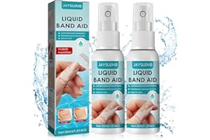 GANBARO 2pcs Liquid Plaster, New Liquid Bandage Spray, Waterproof Liquid Bandage, Waterproof and Breathable Quick-Dry Liquid Bandage, Transparent Waterproof Spray Wound Stick Protective (30ml * 2)