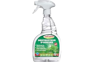 SANITERPEN - Désodorisant Destructeur d’Odeurs Prêt à l’Emploi - Spécial Animaux & Elevage - Multi-surfaces - Parfum Menthe-Eucalyptus - Fabrication Française - Pulvérisateur 750 ml