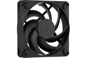 Fractal Design Momentum 12 - Silent PC Case Fan - 120 mm - Liquid Crystal Polymer LCP blades - FDB Fluid Dynamic Bearing - PWM control - Cooling Performance - Powerful Airflow - Quiet Operation -Black