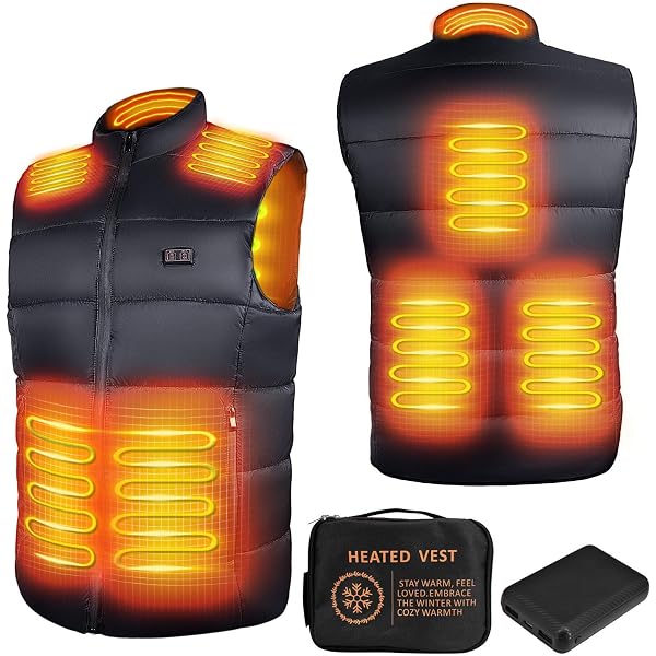 ZWOOS Gilet chauffant USB NO Batterie, veste chauffante pour hommes et