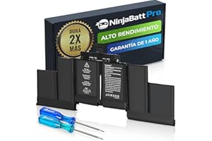 NinjaBatt Batería A1582 A1493 para Apple MacBook Pro Retina 13" A1502 [Temprano 2015 Medio 2014 Tarde 2013]- Alta Capacidad [71,8 Wh/11,43 V]