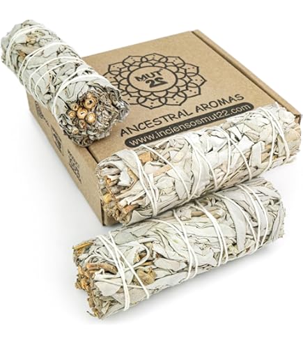 5 stuks witte salie wierookbundels à 10 cm om te roken, reinigend voor energetische rituelen, Smudge Stick White Sage Bio salie uit duurzame oogst wierookwerkset