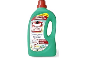 Omino Bianco - Candeggina Delicata, Tecnologia Anti Odor, Azione Igienizzante e Smacchiante, Essenza Muschio Bianco, 2000 ml