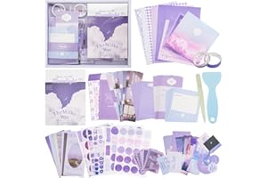 SITAKE Aesthetic Scrapbook Kit, Vintage Scrapbooking, Washi Stickers, Junk Journal Supplies with A6 Notebook Album Decorative DIY Tools, Photo Albums
