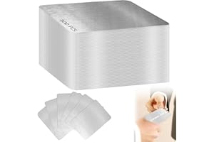GOMETY Lot de 100 cartes de visite en métal gravées, aluminium, vierges, gravées au laser, mates, pour les clients de bureau, cartes cadeaux à faire soi-même, argentées
