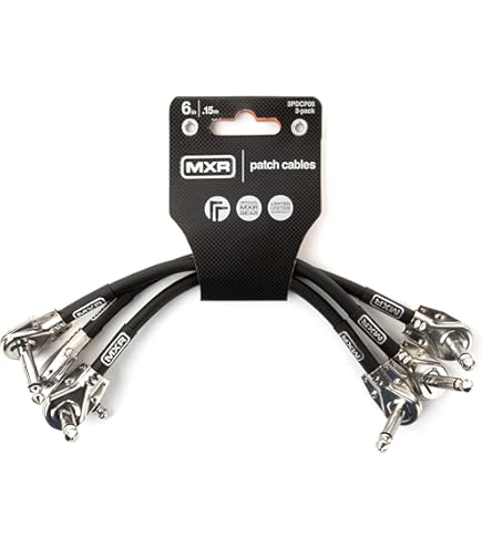 JIM DUNLOP MXR Câble Patch, 6 pouces | 15 cm - Lot de 3, Angle