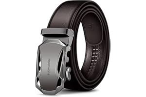 BISON DENIM Gürtel für Männer Mit Automatischer Ratsche-Schnalle - Herrenbekleidung Business Anzug Gürtel - Größe Custom 35mm Breit