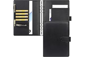 ‎TOPLIVE Toplive Leder A5 Binder, 6 Runder Ringbuch Planner Notebook Cover für A5 Füllpapier (Innenpapier nicht enthalten)