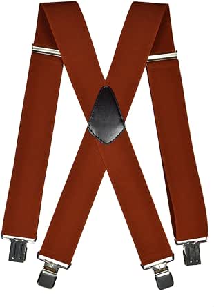 Bretelles Homme Olata - Extra Larges 4 Cm - Boutonnées - Formel Ou Décontracté - Fabriquées UE